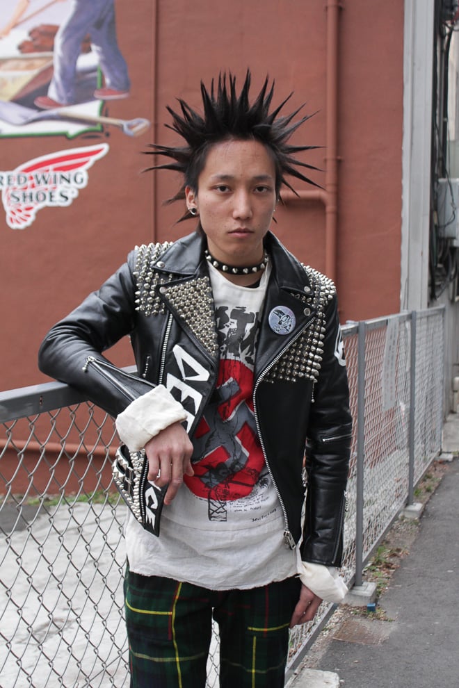 Rhinestone bone y2k grunge hip hop Punk Harajuku Men's